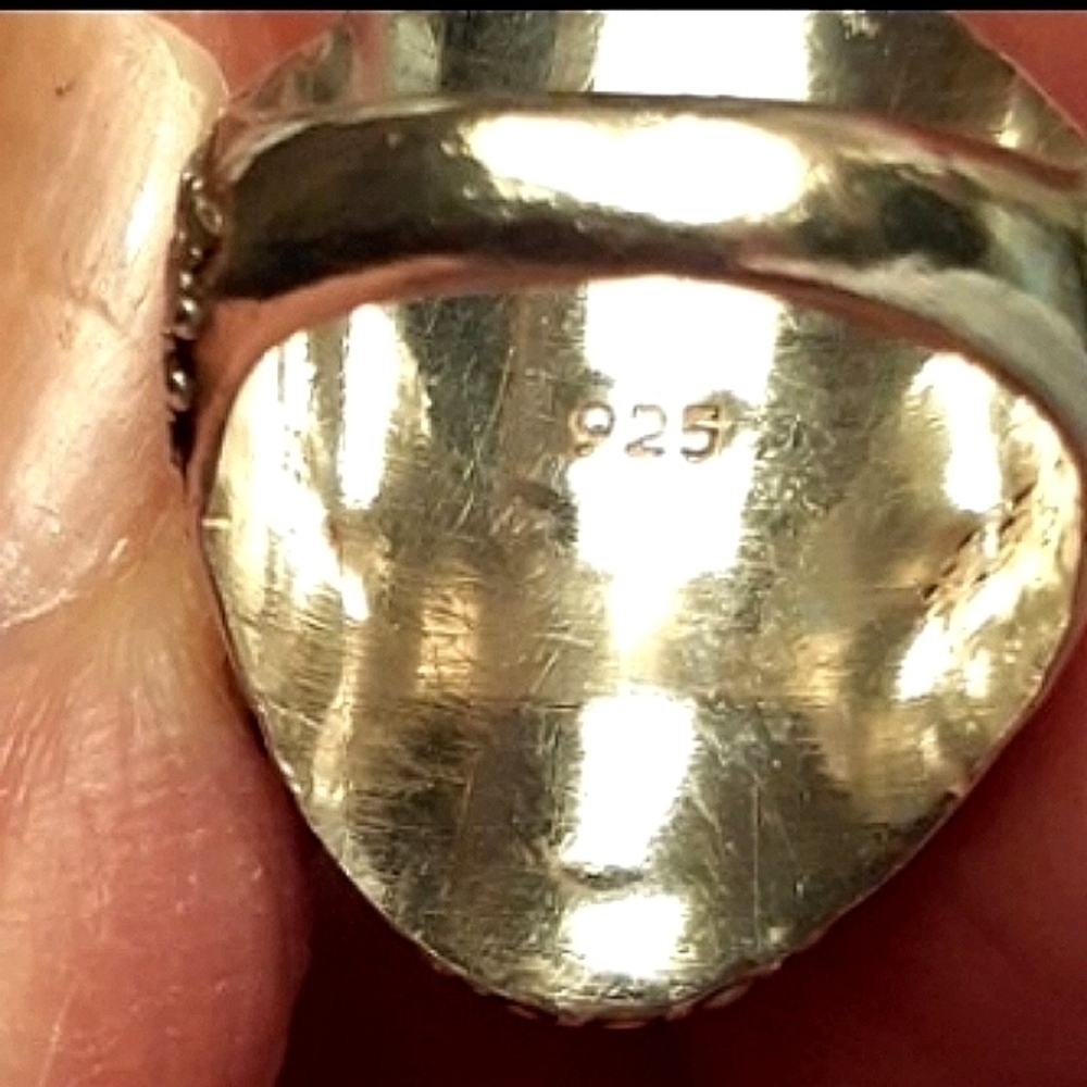 ESTATE  Ring - Vtg.             .925 STERLING SILVER - Picture 8 of 8